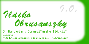 ildiko obrusanszky business card
